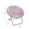 Flash Furniture Gwen 38-in. Oversize Portable Faux Fur Folding Saucer Moon Chair, Dusty Purple/Soft Gold Frame FV-FMC-025-DTPRP-SGD-GG - alternate 6